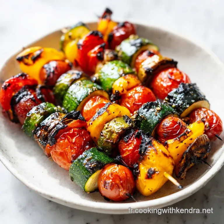 L&eacute;gumes r&ocirc;tis multicolores dispos&eacute;s sur un plat blanc, accompagn&eacute;s de feuilles de persil frais et d'un filet d'huile.