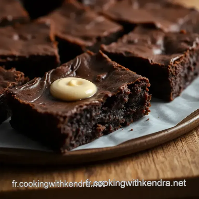 Brownies Gourmands Au Beurre De Cacahu&egrave;te presentation