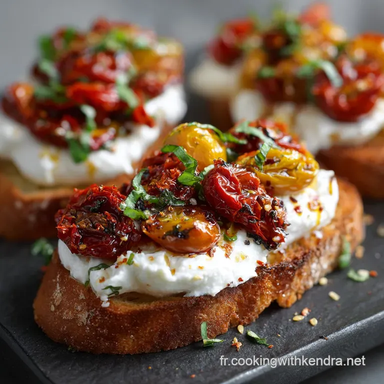 Bruschetta &Agrave; La Burrata : La Version Onctueuse Aux Tomates Confites presentation