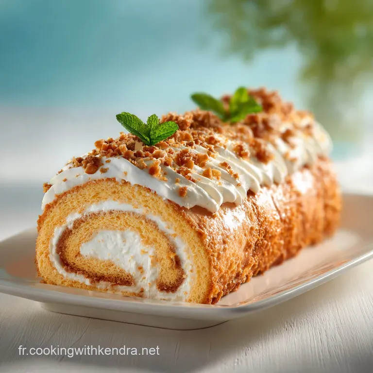 B&ucirc;che de No&euml;l : Biscuit Japonais et Ganache Pralin&eacute;e