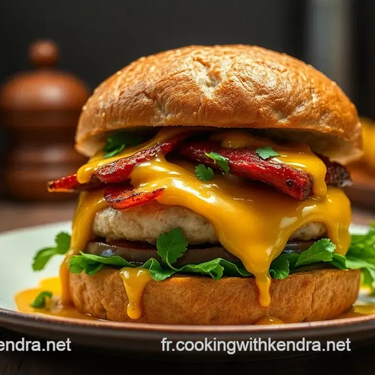 Burger de Poulet Gourmand avec Sauce &agrave; la Moutarde et au Miel