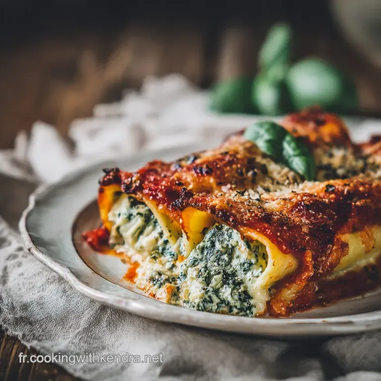 Cannellonis Ricotta &Eacute;pinards Gratin&eacute;s Maison