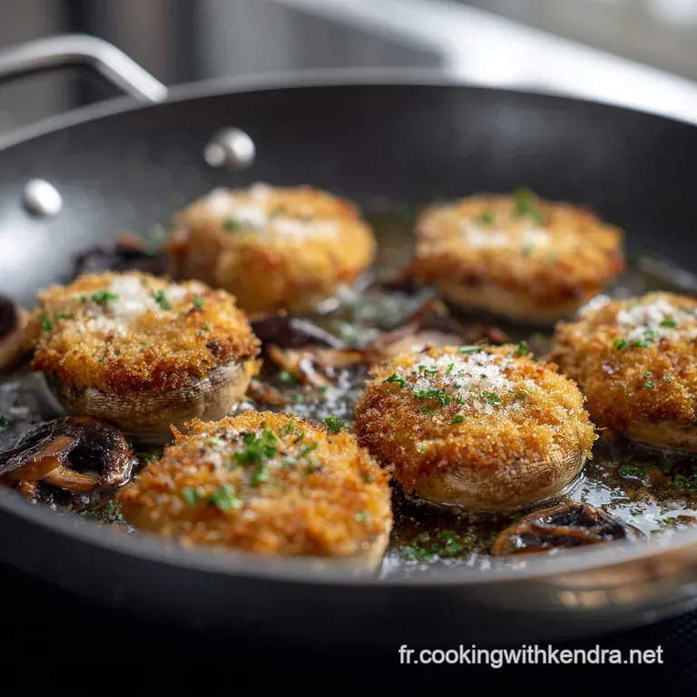Les P&eacute;ch&eacute;s Mignons Du Champignon Cro&ucirc;te Dor&eacute;e C&oelig;ur Tendre Recette Panko presentation