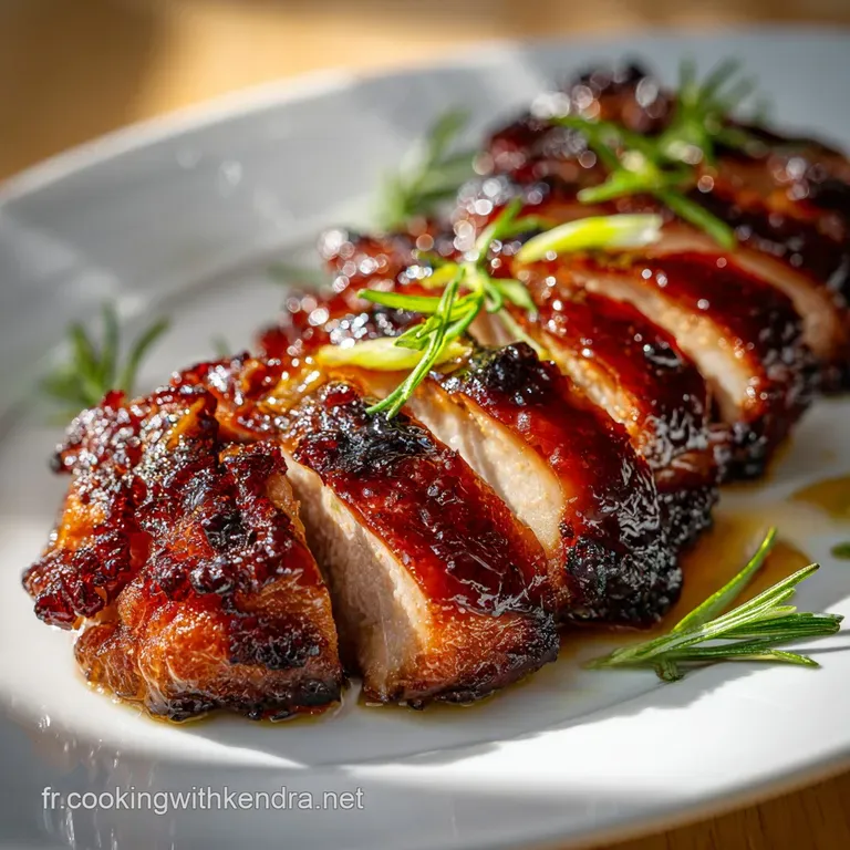 Char Siu De Poulet R&ocirc;ti Le Secret Du Poulet Laqu&eacute; Croustillant presentation