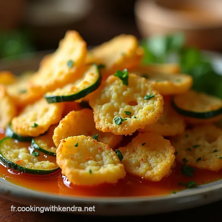 Chips De Courgettes Croustillantes Au Four presentation