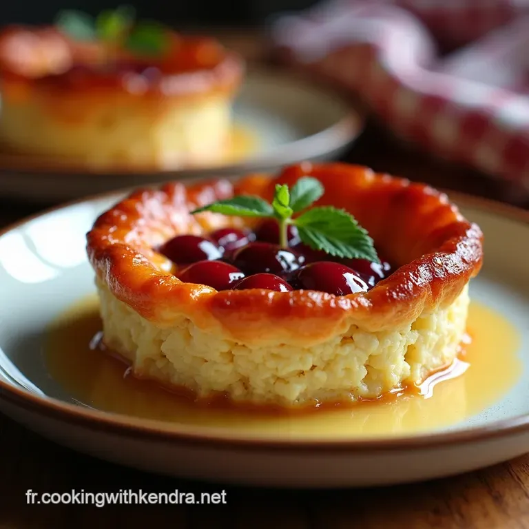 Clafoutis Aux Cerises Gourmand &Agrave; La Texture Fondante presentation