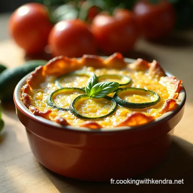 Clafoutis De Courgettes Au Parmesan presentation