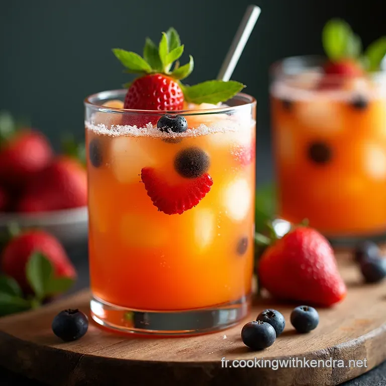 Cocktail Festif aux Fruits La Potion P&eacute;tillante Parfaite