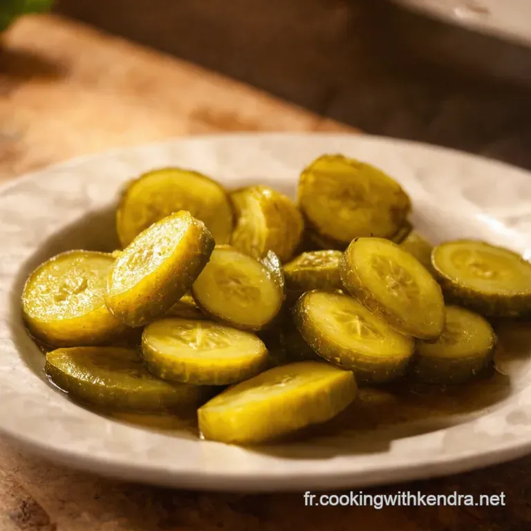 Cornichons Croquants &Agrave; La Fran&ccedil;aise Refrigerator Pickles with a Twist presentation