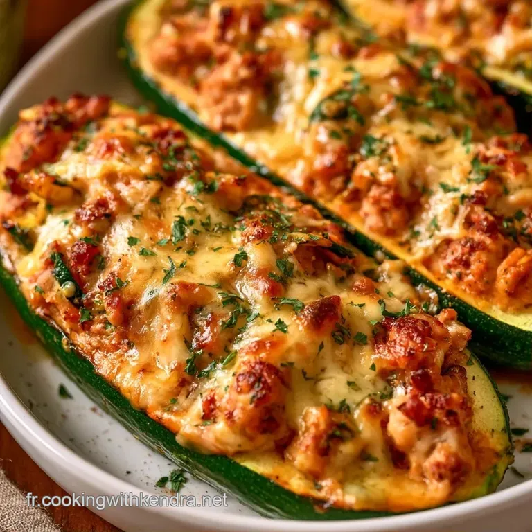 Courgette r&ocirc;tie &agrave; la chair fondante, napp&eacute;e d'un coulis onctueux avec quelques herbes fra&icirc;ches sur une assiette.