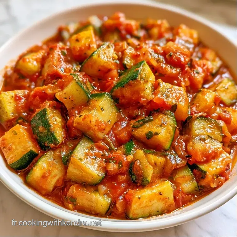 Tranches de courgettes tendres et luisantes, dress&eacute;es avec &eacute;l&eacute;gance sur porcelaine blanche avec du persil.