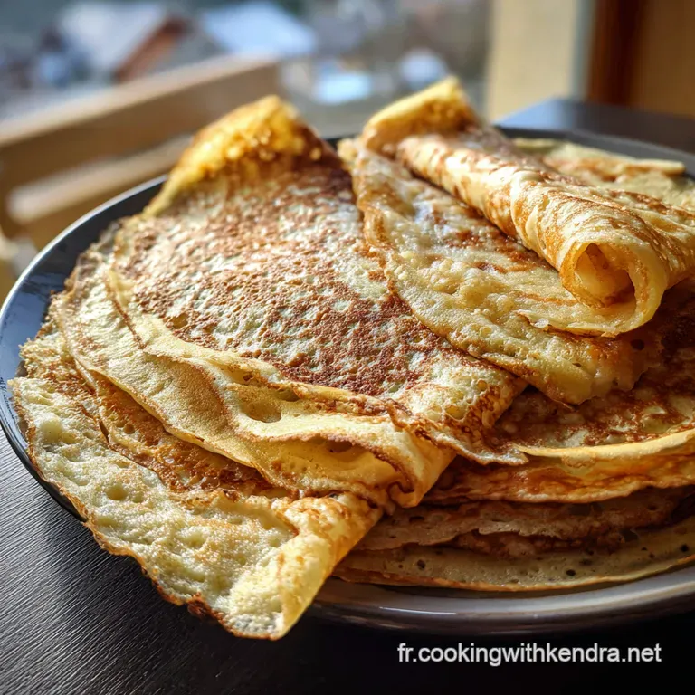 Cr&ecirc;pes Lev&eacute;es Et Moelleuses Aux Pommes Caram&eacute;lis&eacute;es &Agrave; La Normande presentation