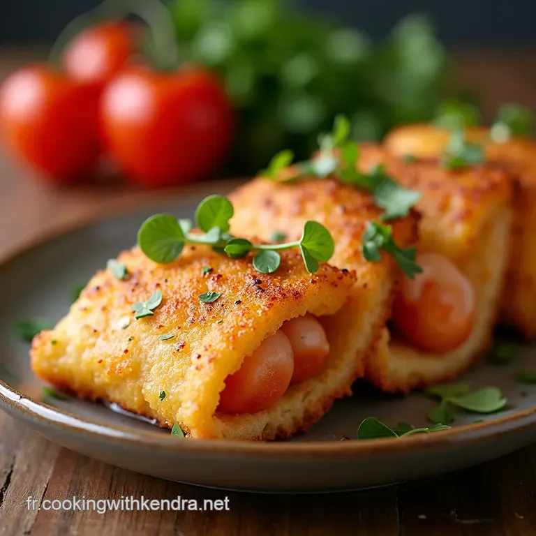 Croquenorv&eacute;gien Au Saumon Fum&eacute; B&eacute;chamel Citron Aneth presentation