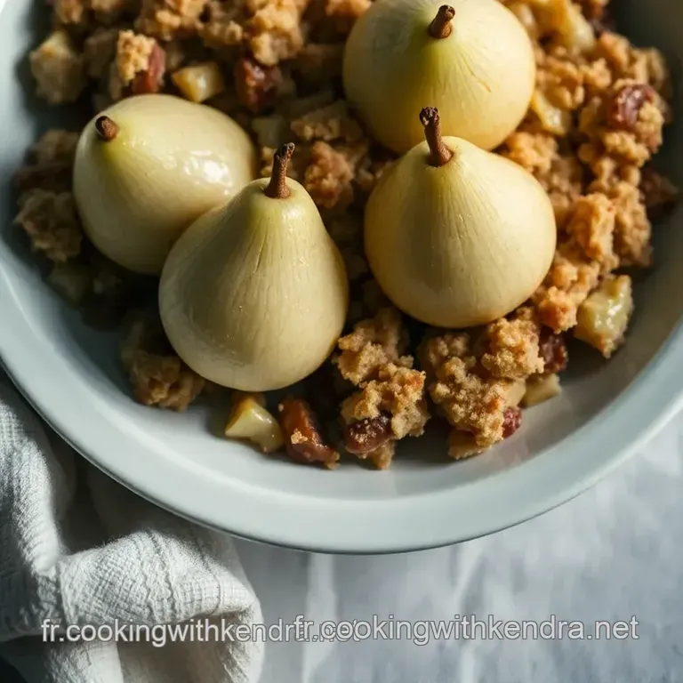 Crumble Aux Poires Caram&eacute;lis&eacute;es Et &Eacute;pices presentation