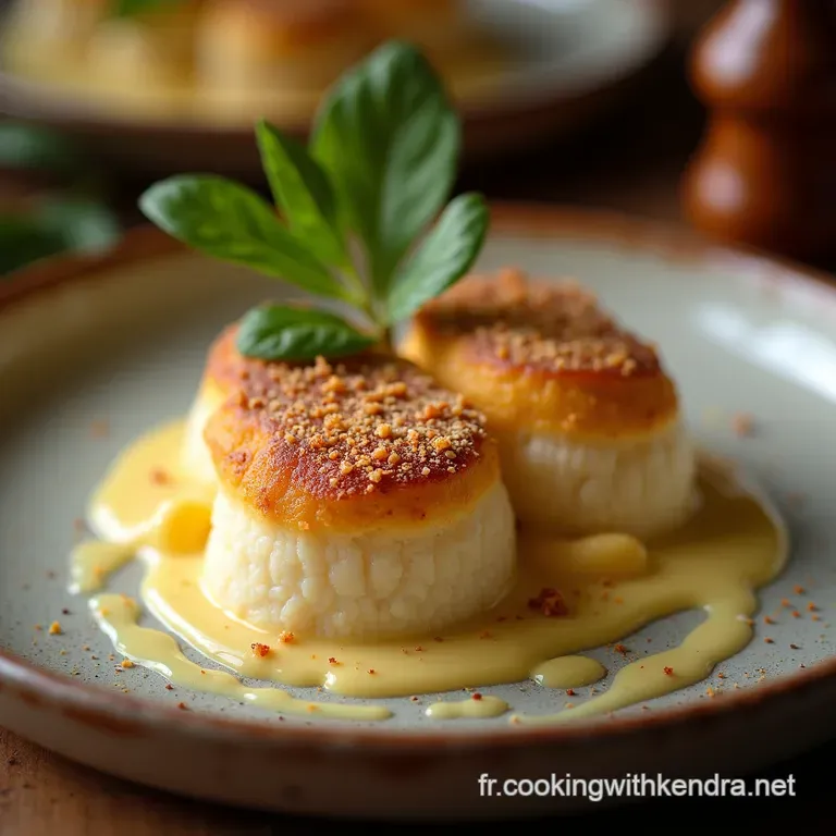 Duo De Dinde Cr&eacute;m&eacute;e M&eacute;daillons Tendres Aux Poireaux Confits Et Son Nuage De Cr&egrave;me presentation