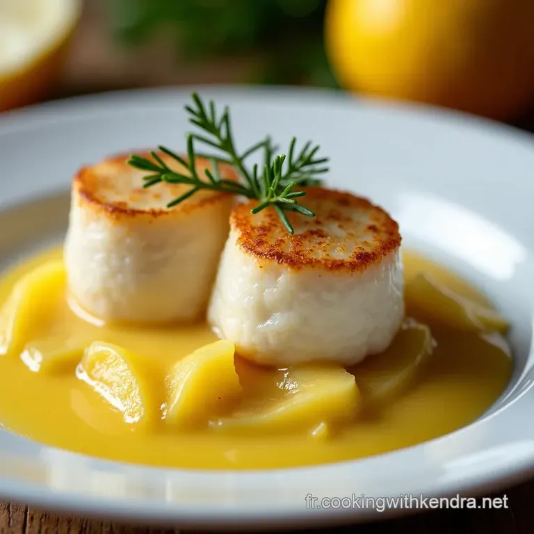 Dos de Cabillaud Fondant &agrave; la Cr&egrave;me Citronn&eacute;e