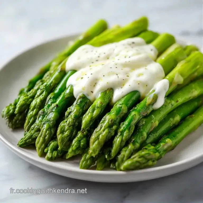 Asperges align&eacute;es avec pr&eacute;cision, d&eacute;cor&eacute;es de zestes de citron jaune et d'herbes fra&icirc;ches pour un dressage &eacute;pur&eacute;.