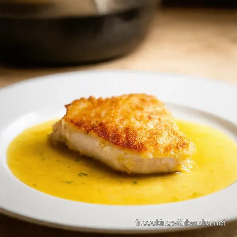 Escalope De Poulet Dor&eacute;e Au Beurre Citronn&eacute; presentation