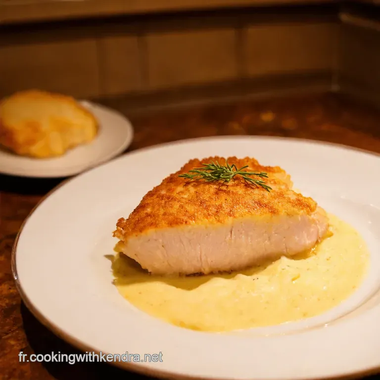 Escalopes De Poulet &Agrave; La Cr&egrave;me Et Aux Champignons presentation