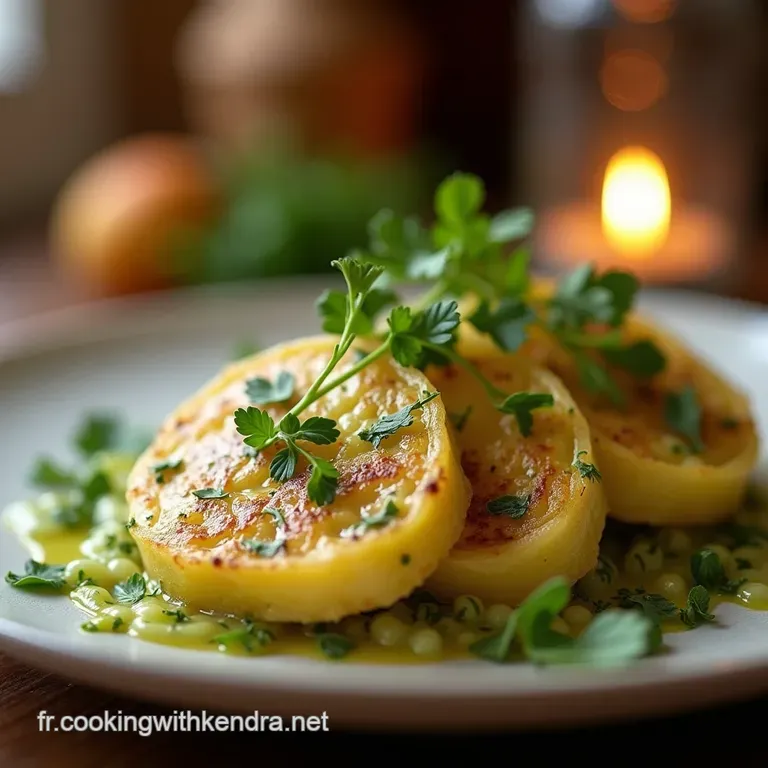 Escalopes De Kohlrabi Croustillantes Aux Herbes Fines La V&eacute;g&eacute;tale Qui &Eacute;clipse La Tradition presentation