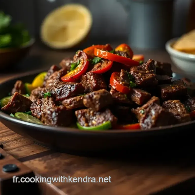 Fajitas Au B&oelig;uf &Eacute;pic&eacute;es Avec Salsa Maison presentation