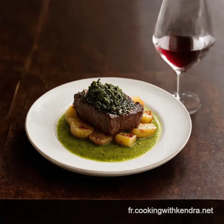Filet de Boeuf Sauce au Poivre Vert et Pommes Anna