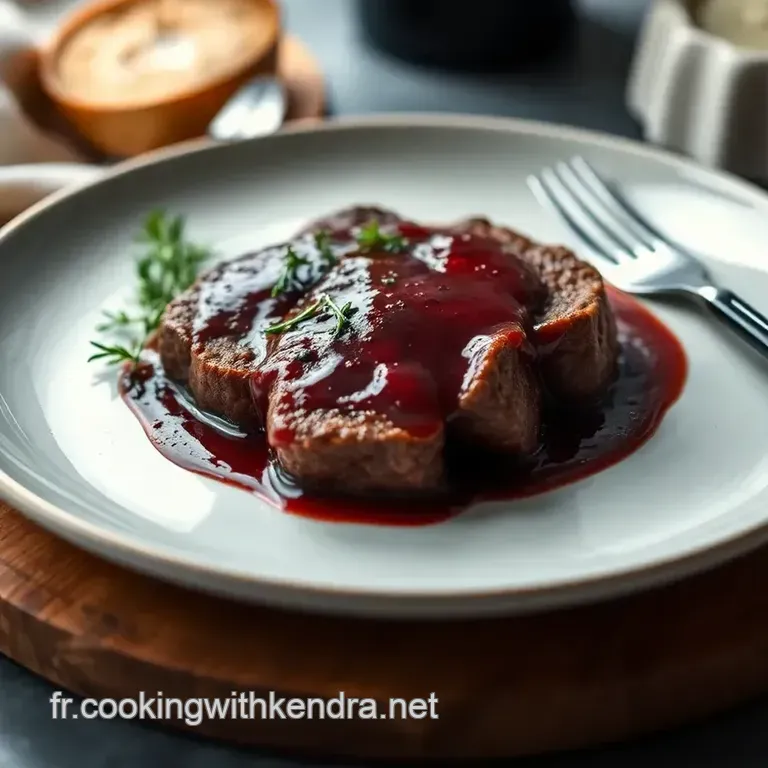 Filet Mignon &Agrave; La Sauce Au Vin Rouge presentation
