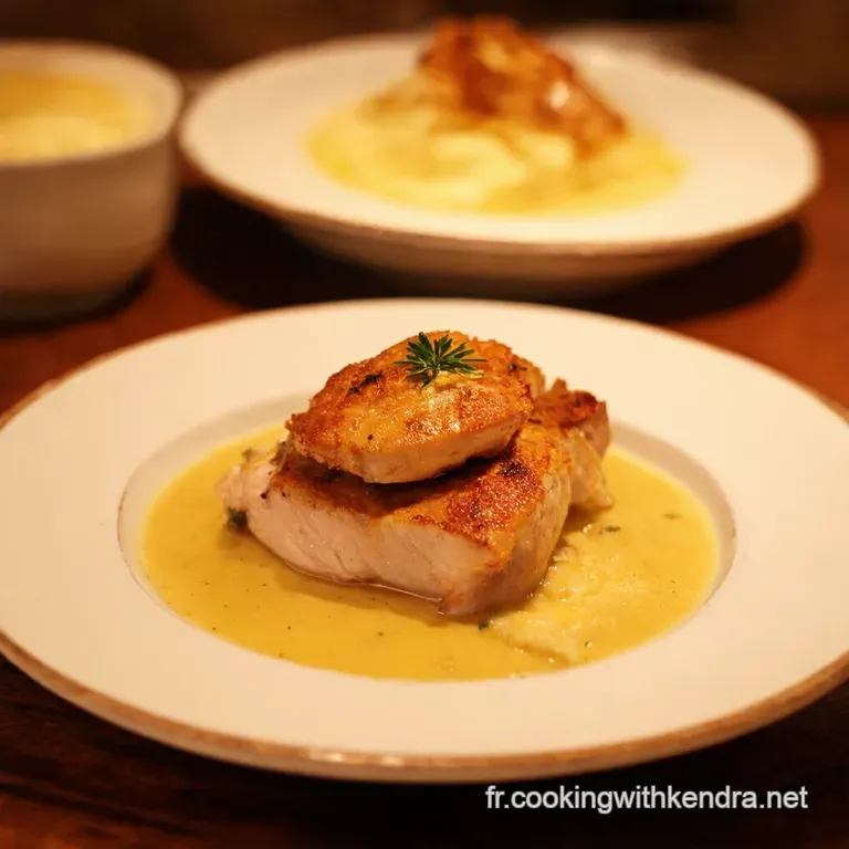 Filets De Poulet &Agrave; La Cr&egrave;me De Tomate Velout&eacute;e presentation