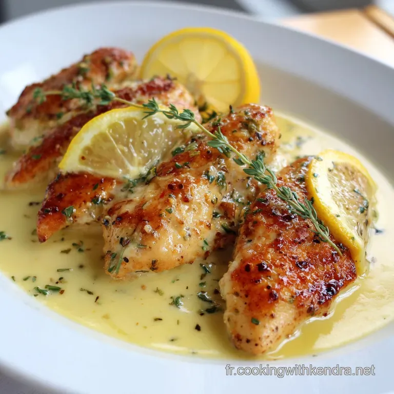 Filets de poulet sauce cr&egrave;me citronn&eacute;e &agrave; lail Le Classique de Bistrot Rapide