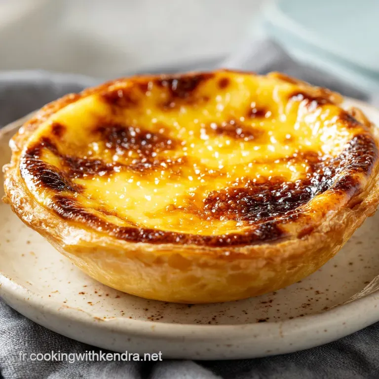 Slice of creamy, rich flan on a white plate, drizzled with dark caramel. A sweet, decadent dessert with a luxurious texture.