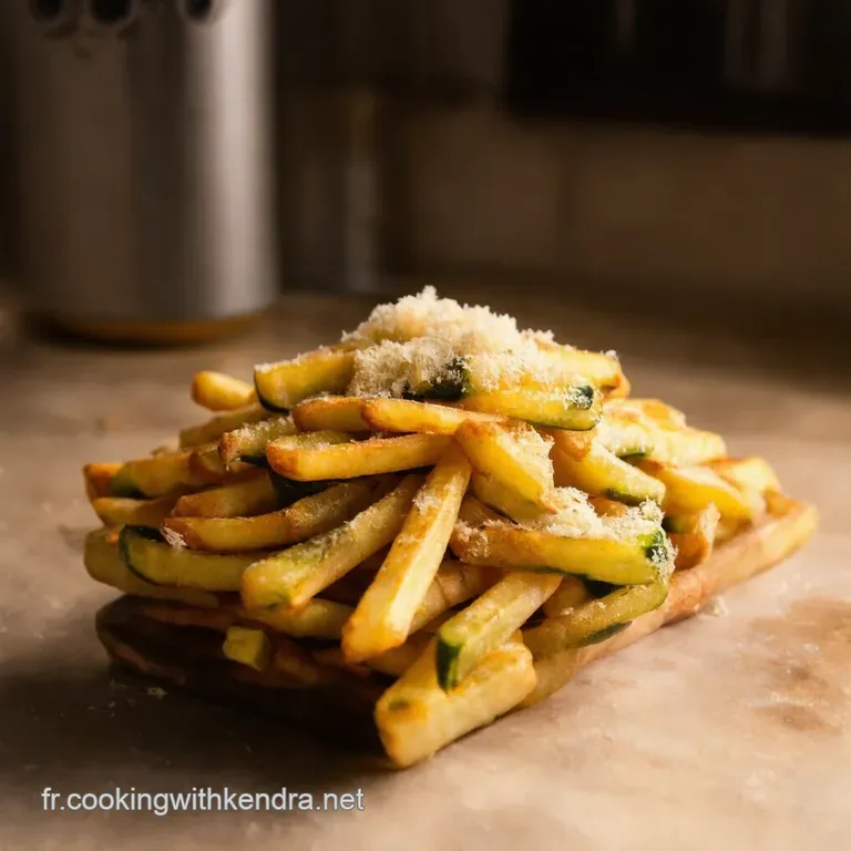 Frites De Courgettes Au Parmesan Cuites Au Four presentation