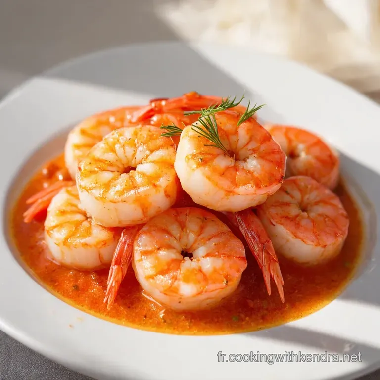Gambas &agrave; lAil Sauce Citronn&eacute;e