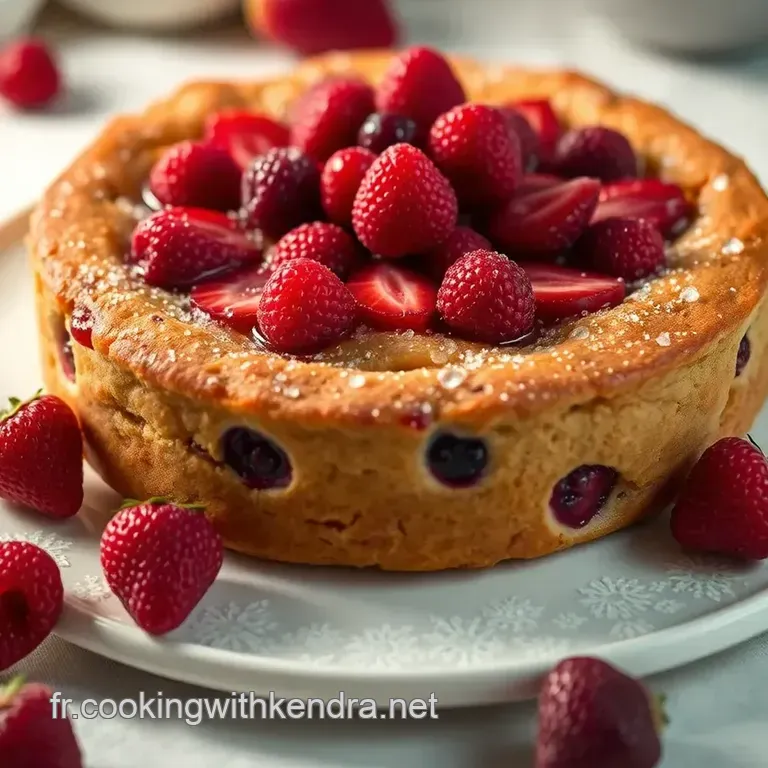 G&acirc;teau Aux Fruits Rouges &Eacute;clatants presentation