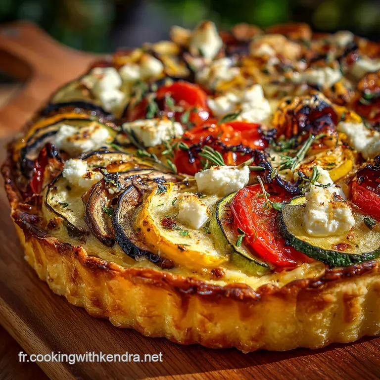 Gem&uuml;sekuchen Vom Blech Tarte G&eacute;ante Proven&ccedil;ale L&eacute;gumes Feta presentation