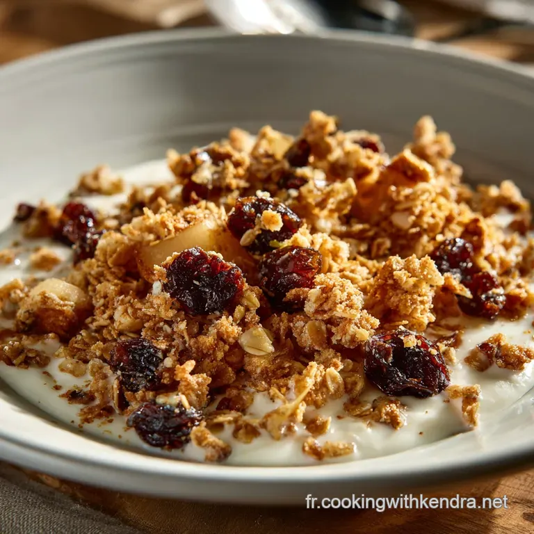 Granola Maison Aux Pommes R&ocirc;ties Et Vanille : Le R&eacute;confort Croustillant De Lautomne presentation