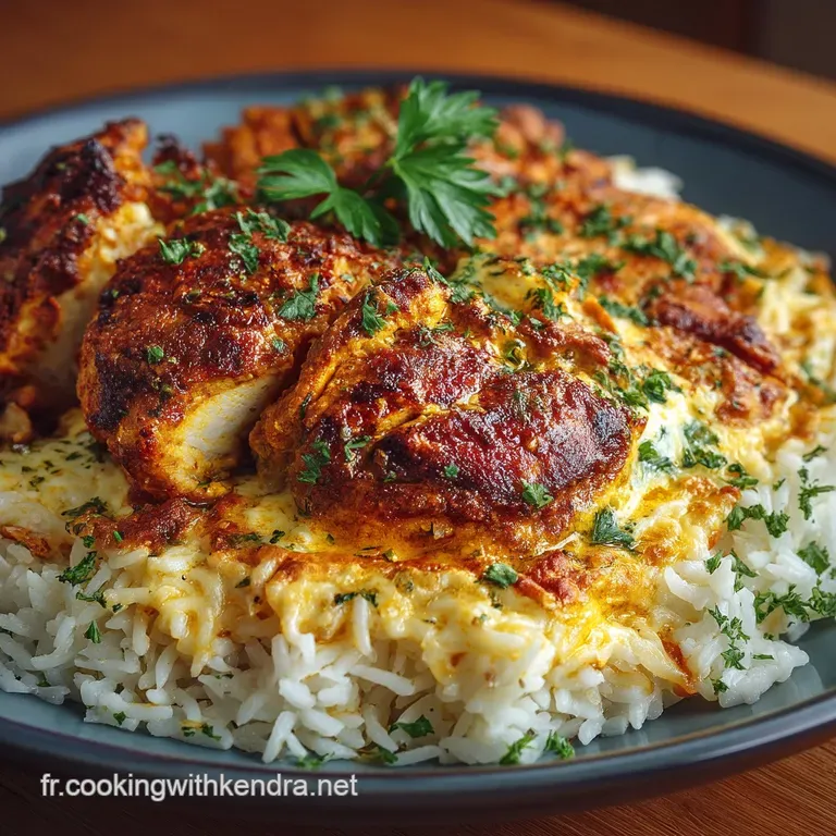 Gratin de poulet Tandoori au riz Le Voyage de Saveurs au Four