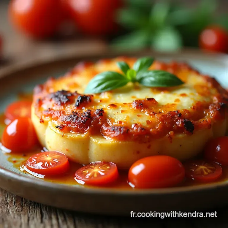 Gratin Dauphinois Revisit&eacute; Pommes De Terre Tomates Et Mozzarella presentation