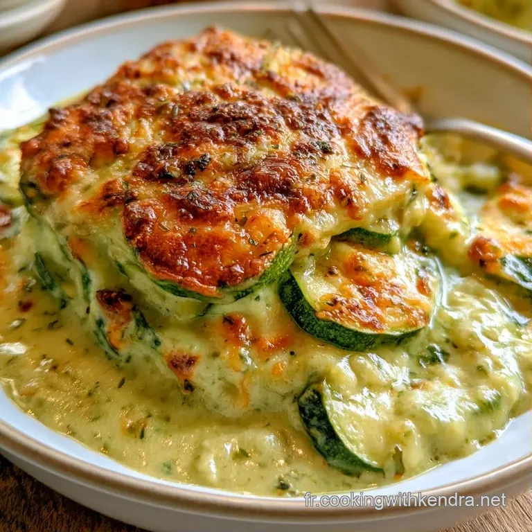 Une part carr&eacute;e fondante d&eacute;pos&eacute;e sur une assiette blanche, garnie d'herbes fra&icirc;ches avec une sauce onctueuse et brillante.