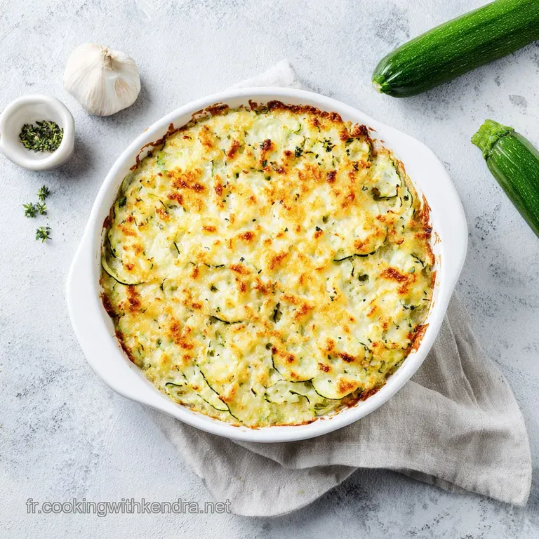 Une portion fondante de l&eacute;gumes verts napp&eacute;e de fromage dor&eacute;, servie dans une assiette blanche et minimaliste.