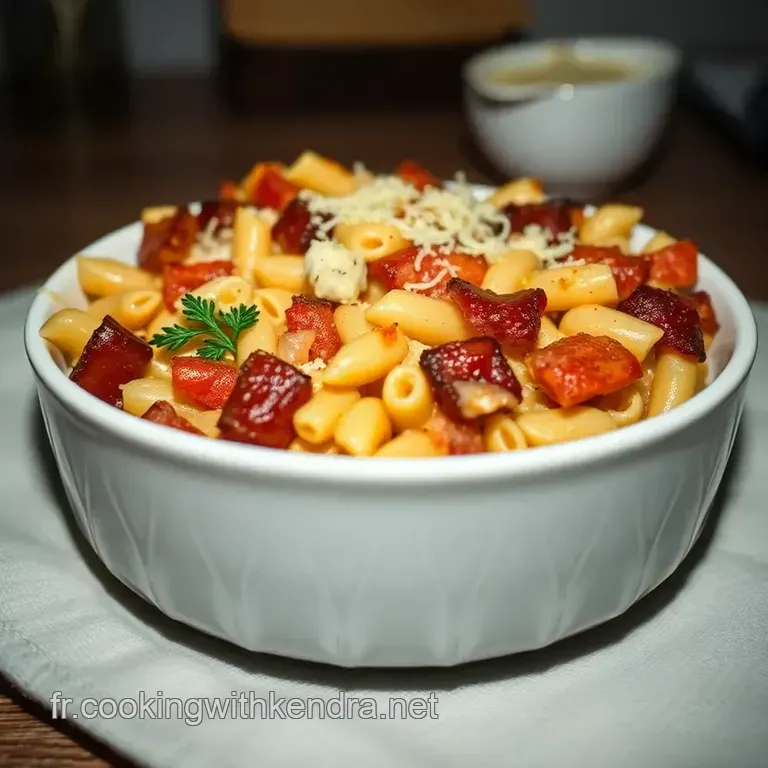 Gratin De P&acirc;tes Aux Lardons: Une Merveille Cr&eacute;meuse Et Savoureuse presentation