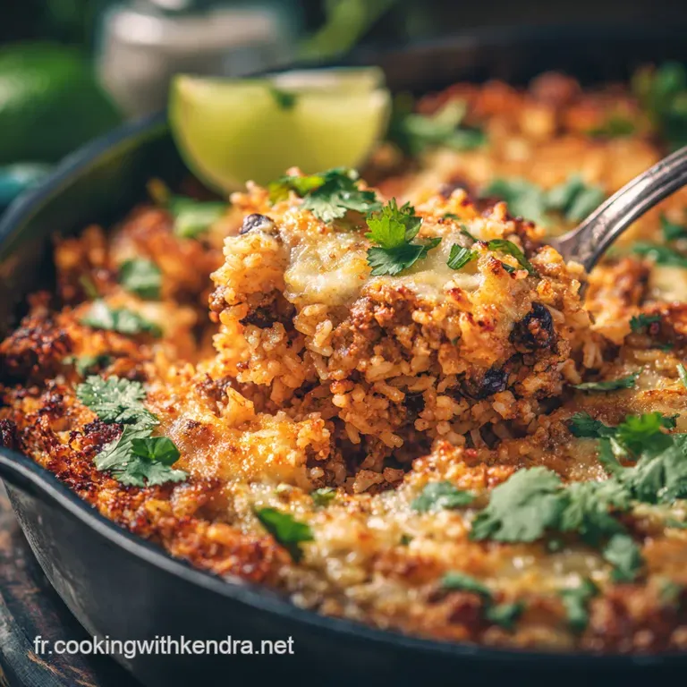 Gratin Mexicain &Eacute;pic&eacute; Riz B&oelig;uf Hach&eacute; Et Queso Fondant presentation