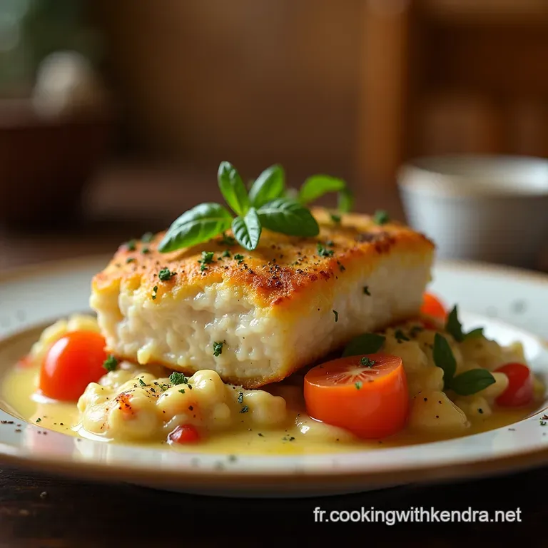 Le Filet Minute Du P&ecirc;cheur Gratin R&eacute;confortant De B&acirc;tonnets De Poisson Riz Et L&eacute;gumes &Agrave; La B&eacute;chamel L&eacute;g&egrave;re presentation