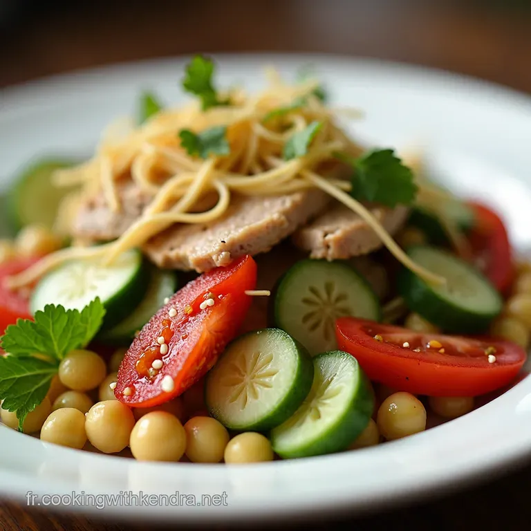 La Salade Apollon Poulet Pois Chiches Vinaigrette Divine