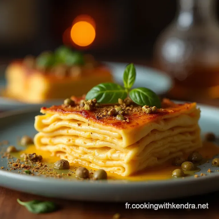 Les D&eacute;lices Dautomne Lasagnes Cr&eacute;meuses &Agrave; La Citrouille Ricotta Et Pistaches presentation