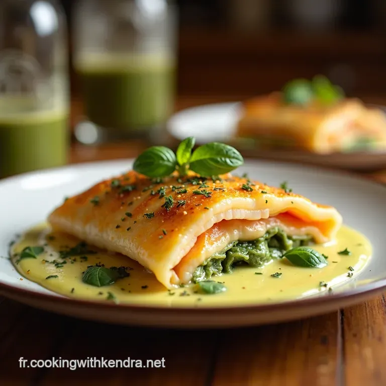 Lasagnes De Concombre Et Saumon Fum&eacute; Cr&egrave;me Aigrelette presentation