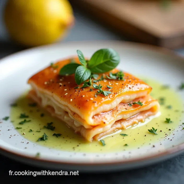 Lasagnes de Concombre et Saumon Fum&eacute; Cr&egrave;me Aigrelette