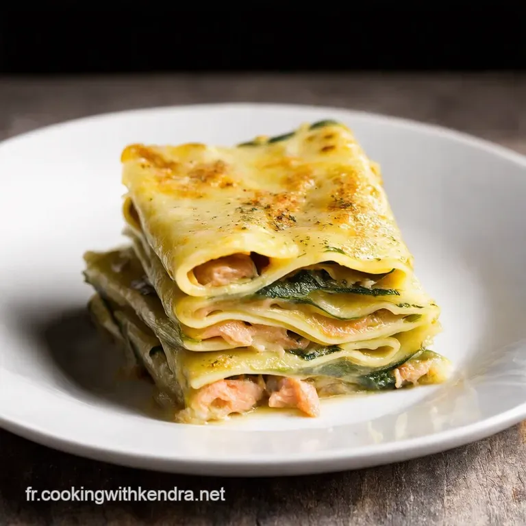 Lasagnes Soleil Courgettes Saumon et Cr&egrave;me Fra&icirc;che