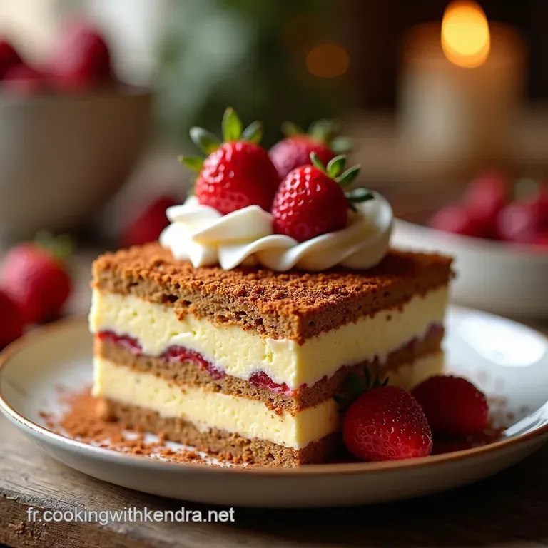 Le Tiramisu Aux Fraises Speculoos Un D&eacute;lice Estival presentation