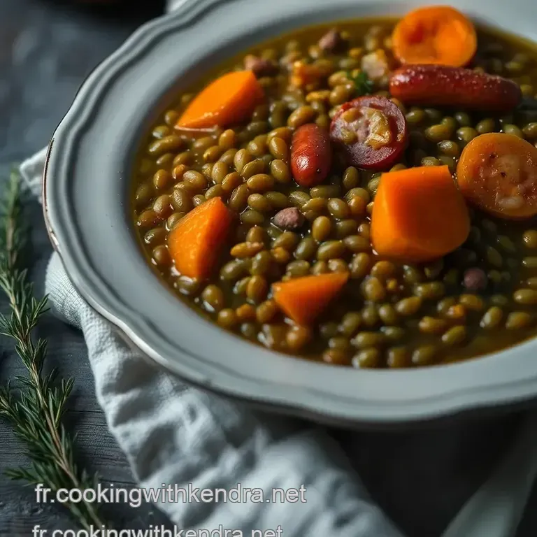 Lentilles Saucisses Savoureuses &Agrave; La Fran&ccedil;aise presentation