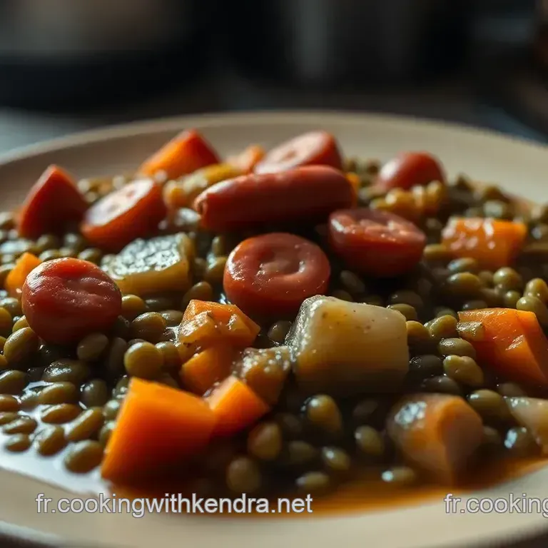 Lentilles Saucisses Savoureuses &agrave; la Fran&ccedil;aise